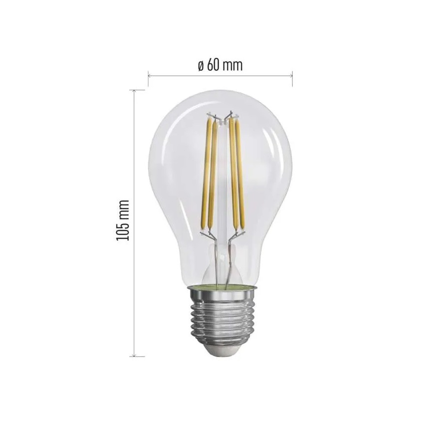 SET 3x LED Bulb FILAMENT A60 E27/5W/230V 2700K Energy class A