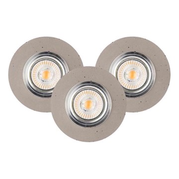 SET 3x LED Recessed light VITAR 1xGU10/5W/230V CRI 90 concrete