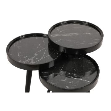 SET 3x Side table CALL black