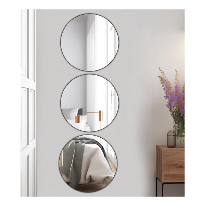 SET 3x Wall mirror ROUND d. 40 cm