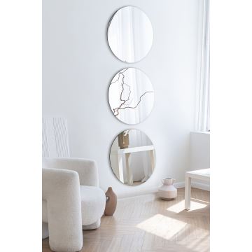 SET 3x Wall mirror ROUND d. 40 cm