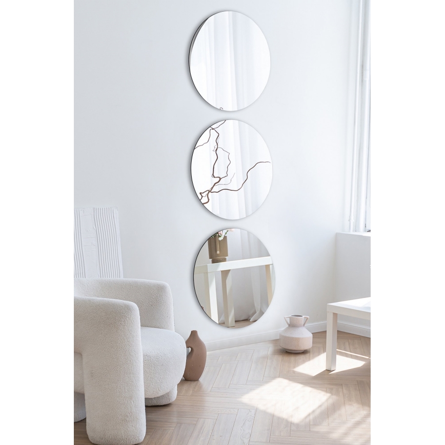 SET 3x Wall mirror ROUND d. 40 cm