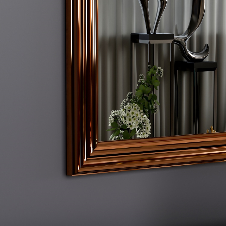 SET 4x Wall mirror LOZA 40x40 cm bronze