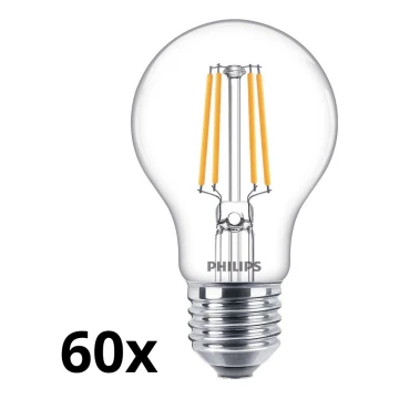 SET 60x LED Bulb VINTAGE Philips A60 E27/4,3W/230V 2700K
