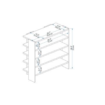 Shoe cabinet SARGEL 72x75,6 cm anthracite