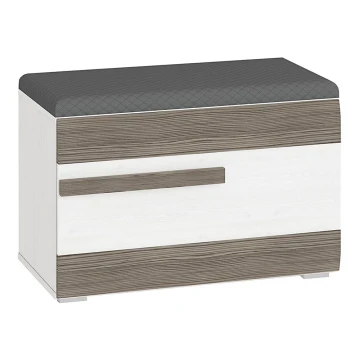 Shoe cabinet SARPA 50x80 cm white/brown