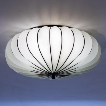 SIRU - Ceiling light ACCADEMIA 3xE27/60W/230V white/black Venetian glass