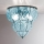 SIRU - Ceiling light CLASSIC 3xE14/40W/230V d. 25 cm blue/black Venetian glass