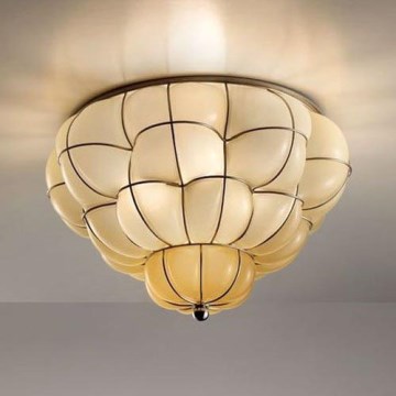 SIRU - Ceiling light POUFF 3xE27/60W/230V chrome/beige Venetian glass