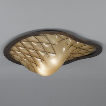 SIRU - Ceiling light SANT'ERASMO 1xE27/60W/230V brown/beige Venetian glass