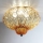 SIRU - Ceiling light SULTANO 3xE14/40W/230V d. 34 cm beige/black Venetian glass