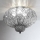 SIRU - Ceiling light SULTANO 3xE14/40W/230V d. 34 cm clear/black Venetian glass