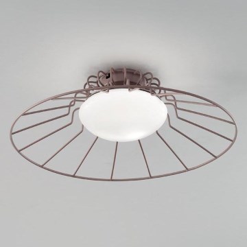 SIRU - Ceiling light SUNRISE 1xGX53/10W/230V brown/white Venetian glass