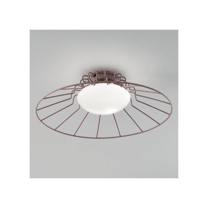 SIRU - Ceiling light SUNRISE 1xGX53/10W/230V brown/white Venetian glass