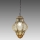 SIRU - Chandelier on a chain CLASSIC 1xE27/60W/230V d. 30 cm beige/black Venetian glass