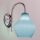 SIRU - Wall lamp LONDON 1xE27/60W/230V blue/shiny chrome Venetian glass