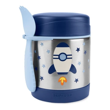 Skip Hop - Thermo food container with spoon/fork SPARK STYLE 325 ml space rocket