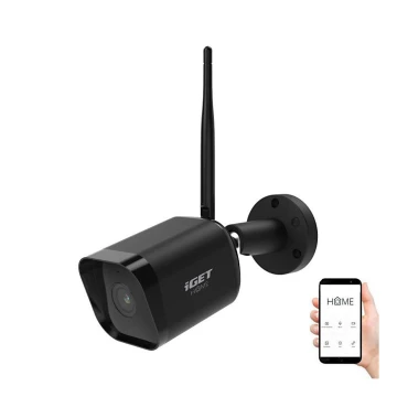 Smart outdoor camera with sensor Full HD 1080p 12V IP65 Wi-Fi Tuya black