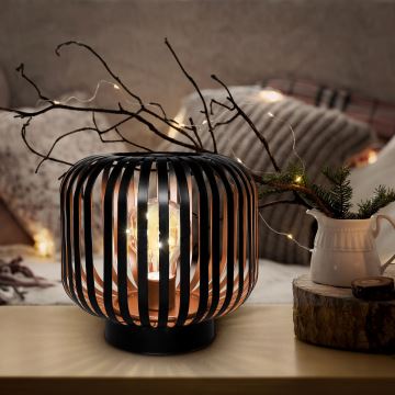 LED Decorative table lamp LED/3xAA black/copper