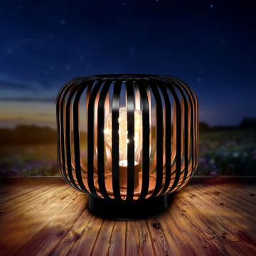 LED Decorative table lamp LED/3xAA black/copper