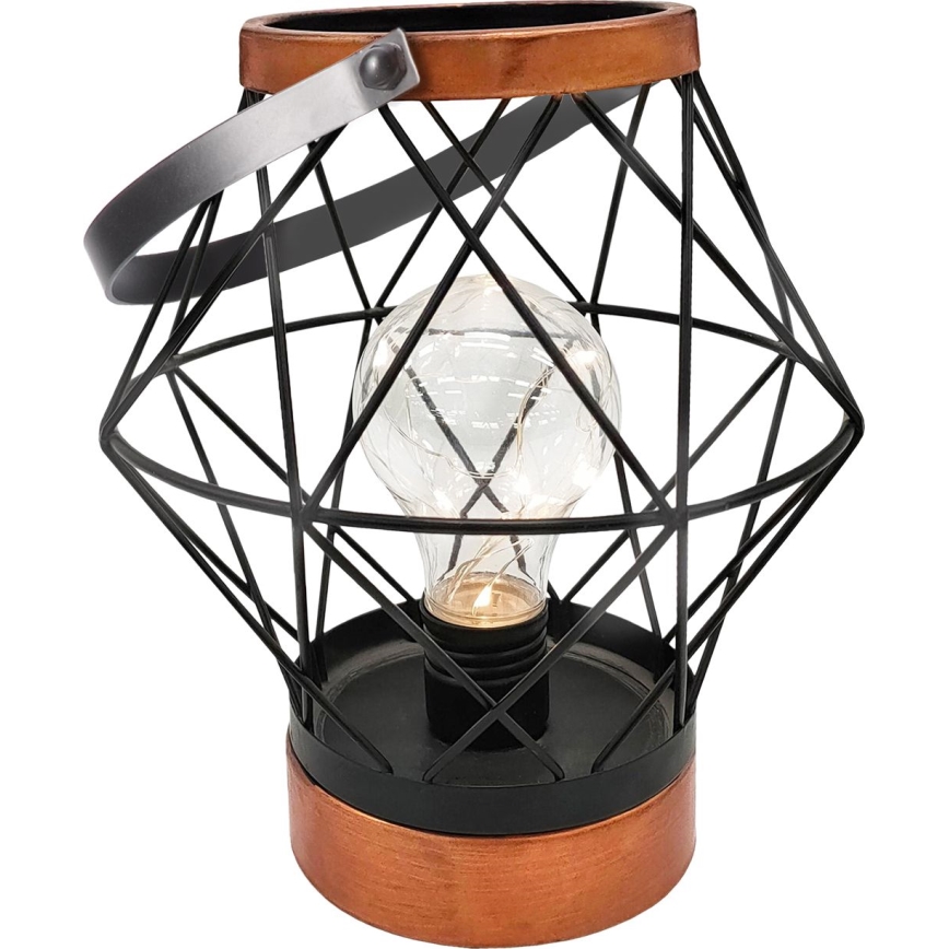 LED Decorative table lamp LED/3xAA black/copper