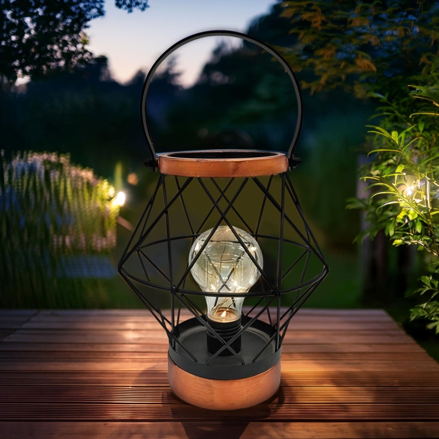 LED Decorative table lamp LED/3xAA black/copper