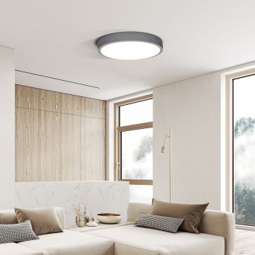 LED Dimmable ceiling light GREY LED/48W/230V 3000-6500K grey d. 38 cm + remote control