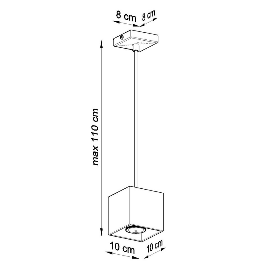 Sollux SL.0060 - Chandelier on a string QUAD 1 1xGU10/40W/230V black