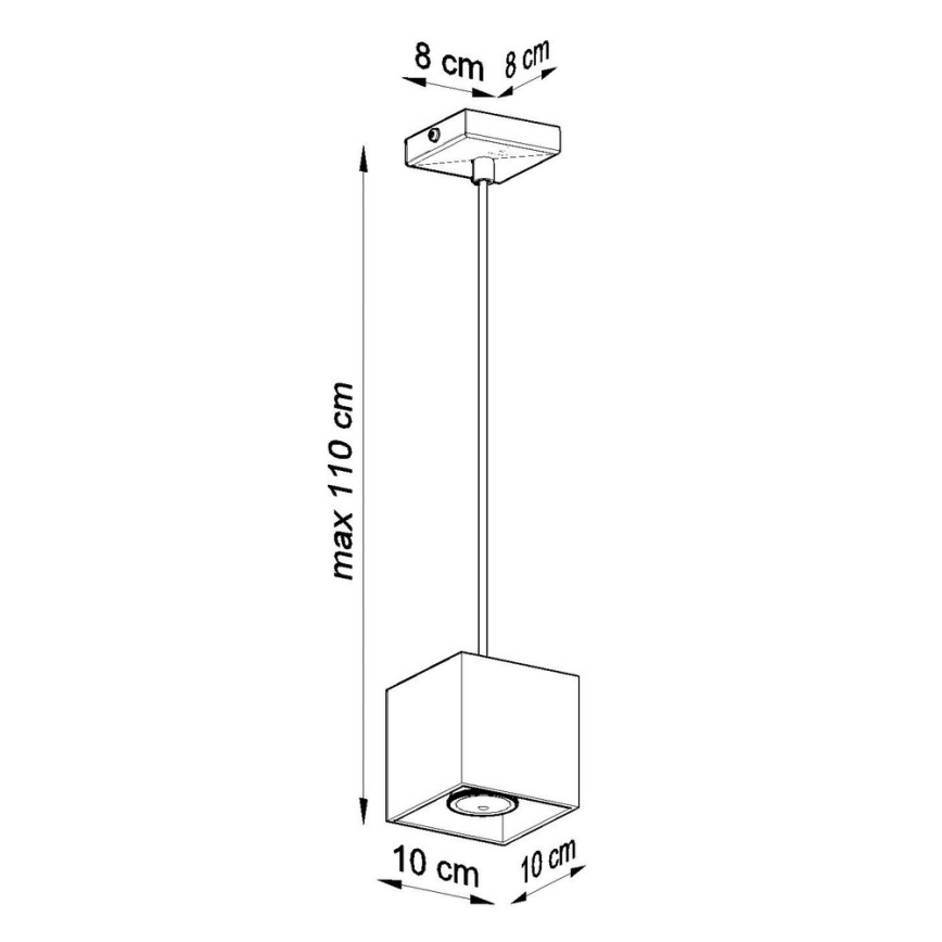 Sollux SL.0061 - Chandelier on a string QUAD 1 1xGU10/40W/230V grey