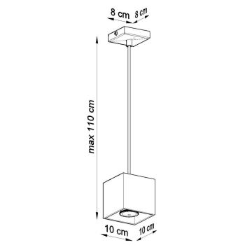 Sollux SL.0062 - Chandelier on a string QUAD 1 1xGU10/40W/230V white