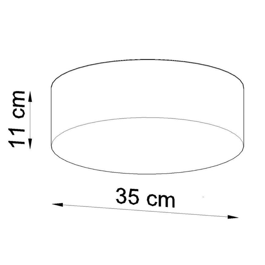 Sollux SL.0122 - Ceiling light ARENA 35 2xE27/60W/230V grey