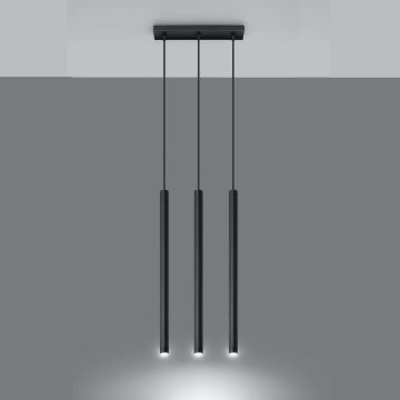 Chandelier on a string PASTELO 3xG9/8W/230V black