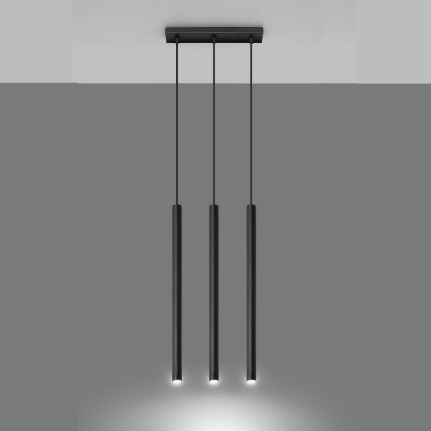 Chandelier on a string PASTELO 3xG9/8W/230V black