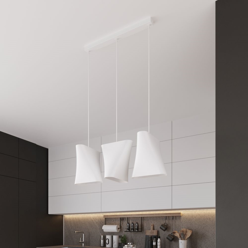 Chandelier on a string BLUM 3xE27/60W/230V white