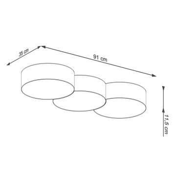 Ceiling light CIRCLE 6xE27/60W/230V white