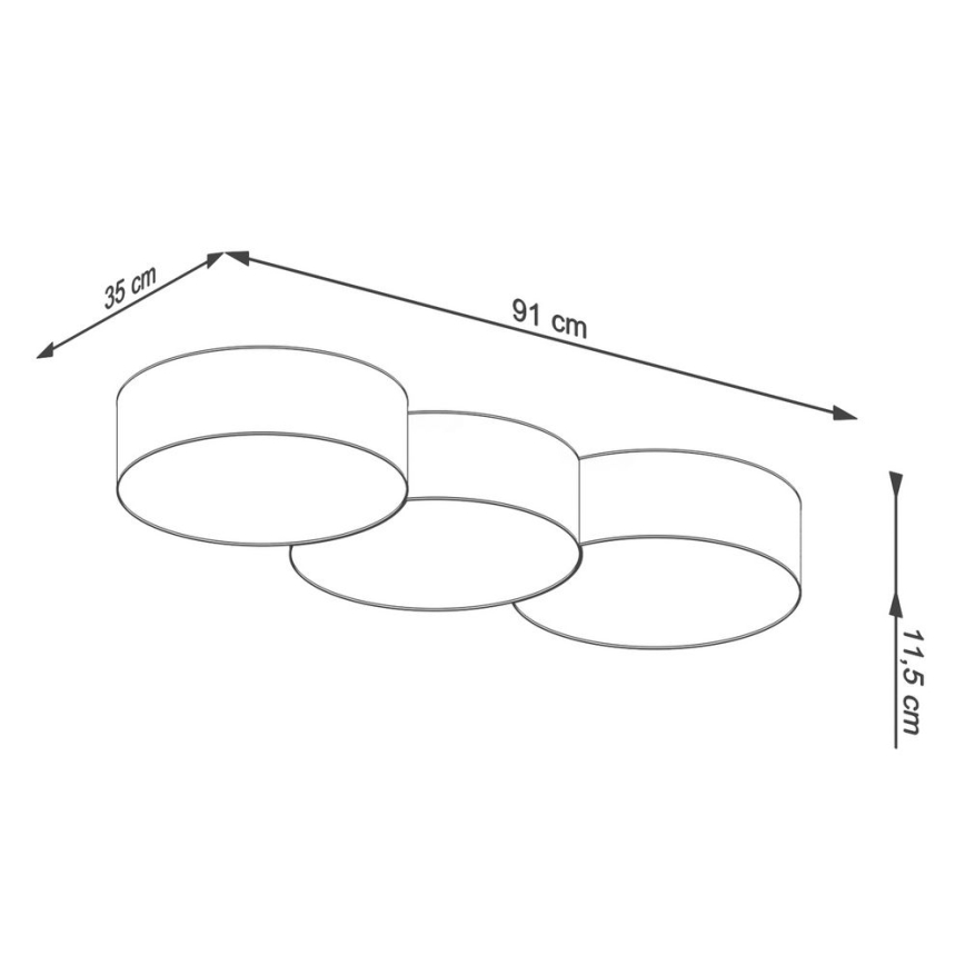 Ceiling light CIRCLE 6xE27/60W/230V white