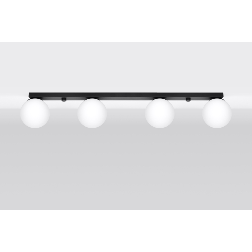 Ceiling light YOLI 4xG9/12W/230V black