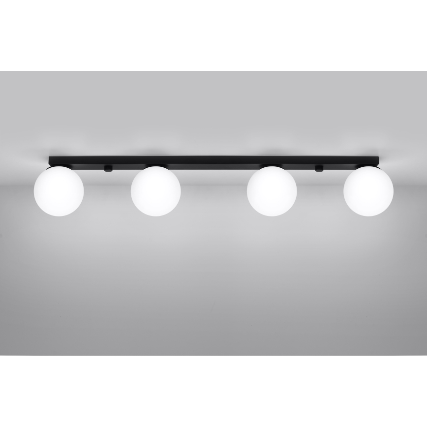 Ceiling light YOLI 4xG9/12W/230V black