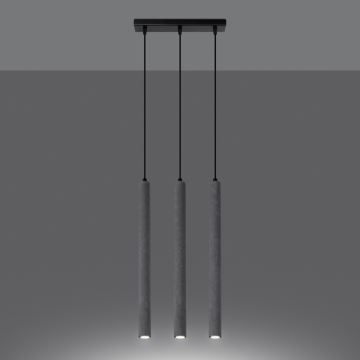 Chandelier on a string PASTELO 3xG9/8W/230V concrete