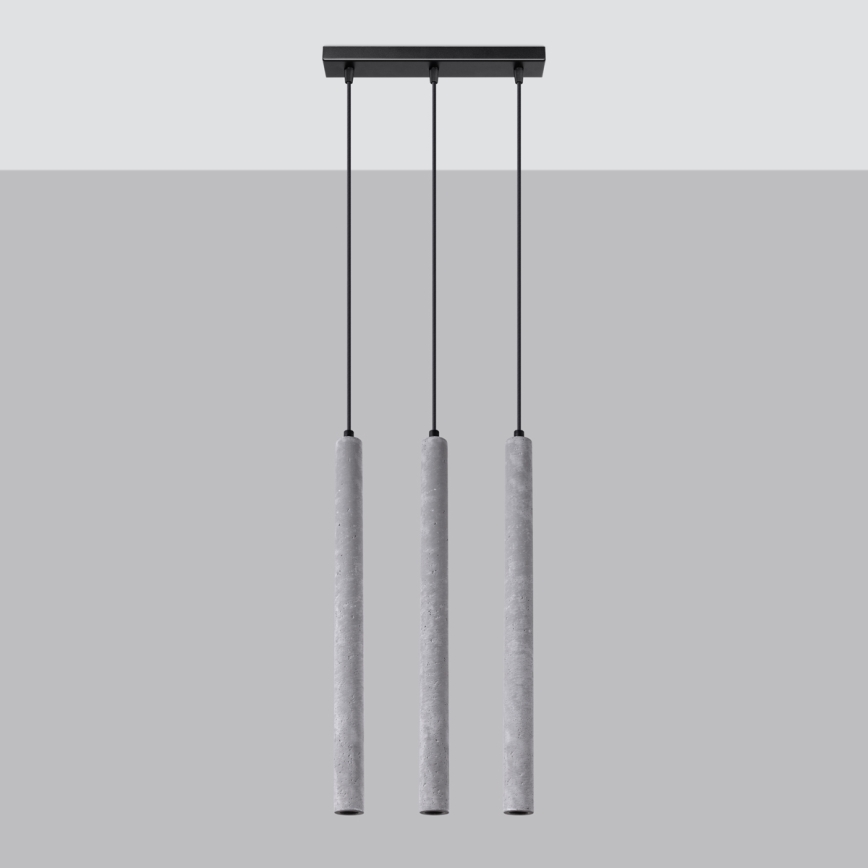 Chandelier on a string PASTELO 3xG9/8W/230V concrete