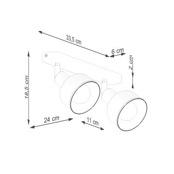 Spotlight ELBA 2xE27/15W/230V white