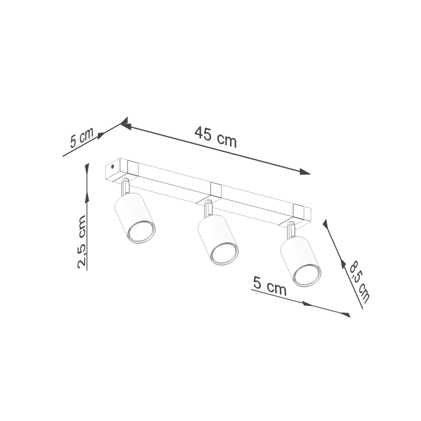 Spotlight FAGER 3xGU10/10W/230V black