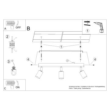 Spotlight WINX 3xGU10/10W/230V black/chrome