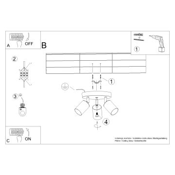 Spotlight WINX 3xGU10/10W/230V black/chrome