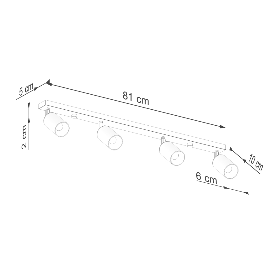 Spotlight WINX 4xGU10/10W/230V black/chrome