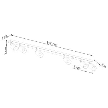 Spotlight WINX 6xGU10/10W/230V black/chrome