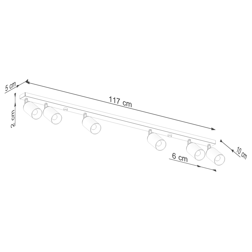 Spotlight WINX 6xGU10/10W/230V black/chrome