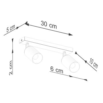 Spotlight WINX 2xGU10/10W/230V black/copper