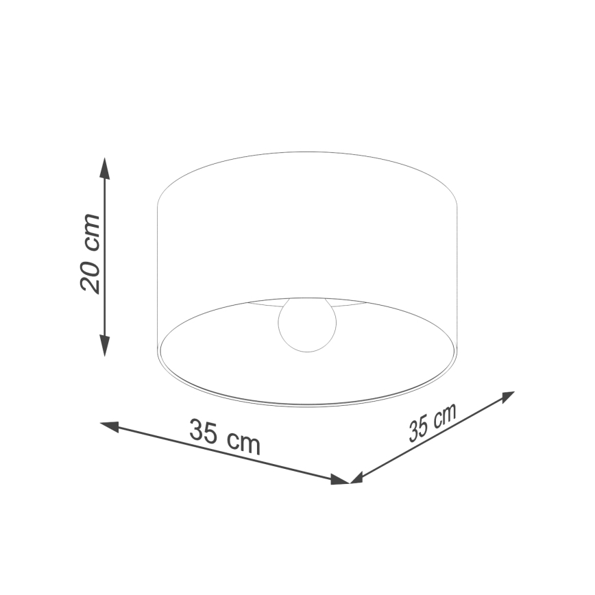 Ceiling light TELESTO 1xE27/15W/230V d. 35 cm white/brown