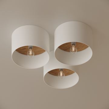 Ceiling light TELESTO 1xE27/15W/230V d. 35 cm white/beige